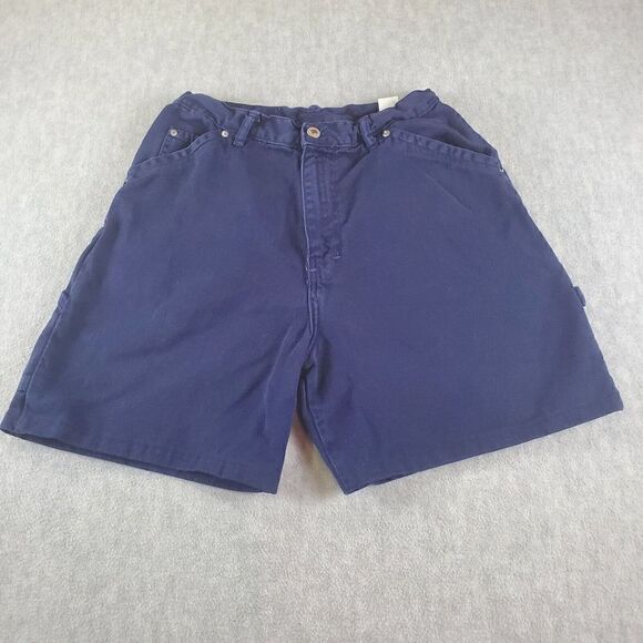Vtg ENUF Jean Shorts Juniors 11/12 Blue Internationale Cargo Denim Made in USA - Picture 1 of 8